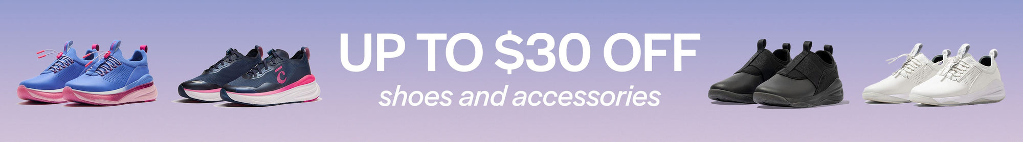 Up to 30% off shoes and accessories