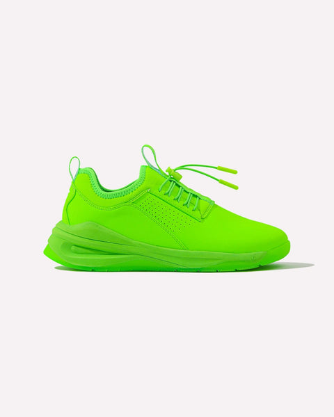 Lime green hot sale and pink sneakers