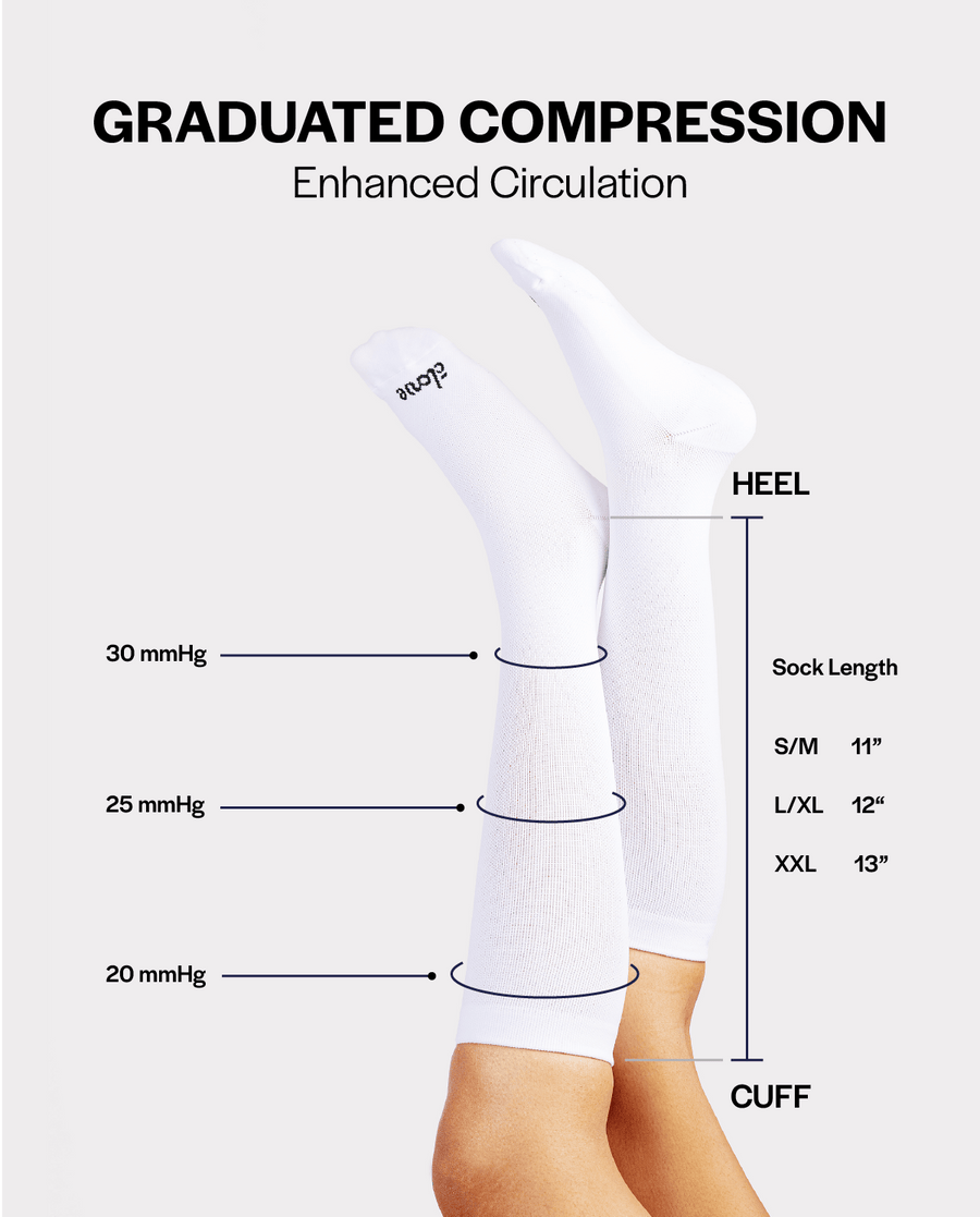Compression Socks - White
