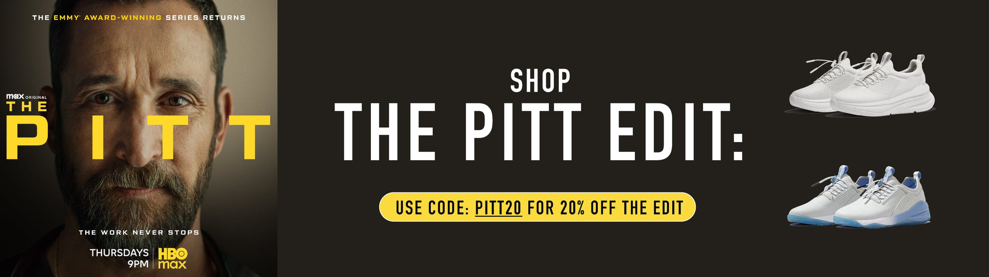 Shop The Pitt Edit: Use Code: PITT20 for 20% Off the Edit