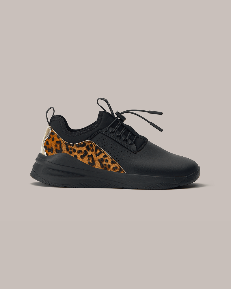 Women s Black Leopard Sneakers Clove
