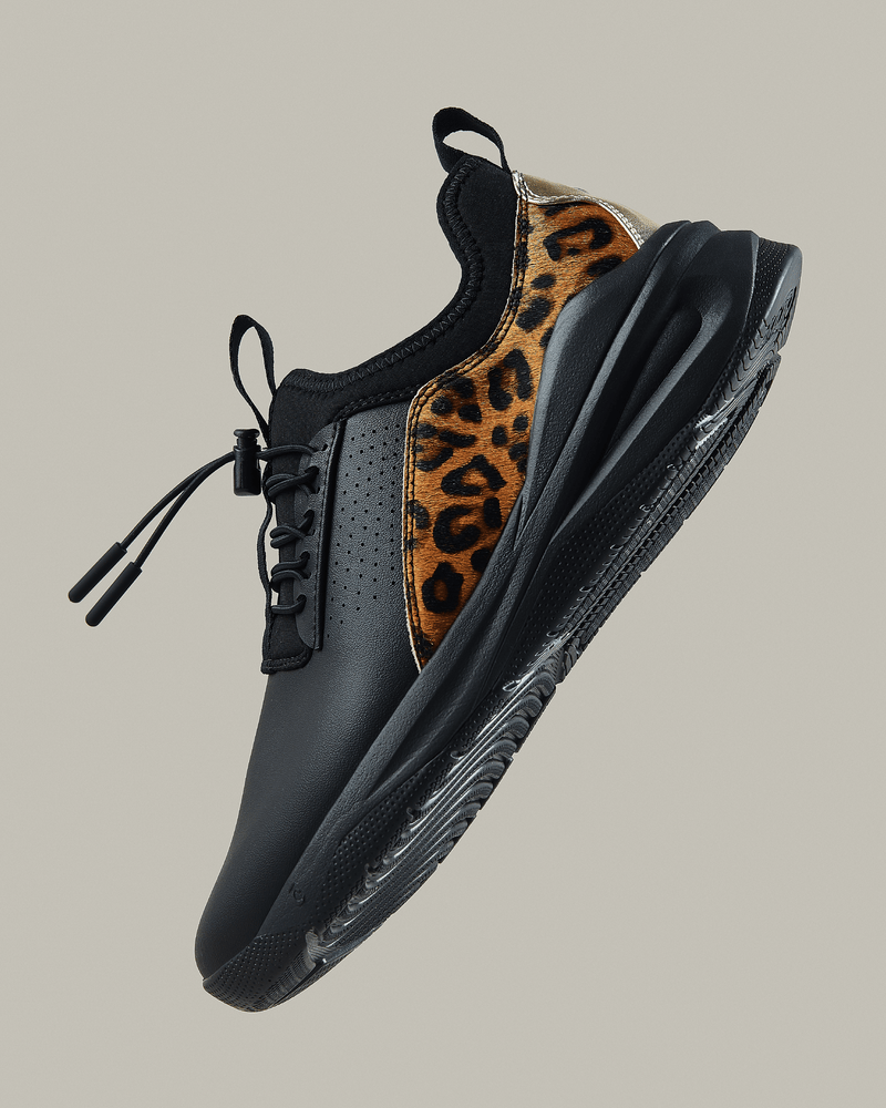 Women s Black Leopard Sneakers Clove