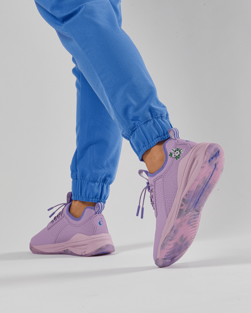 Women s Purple Floral Shoes for Healthcare Workers Clove