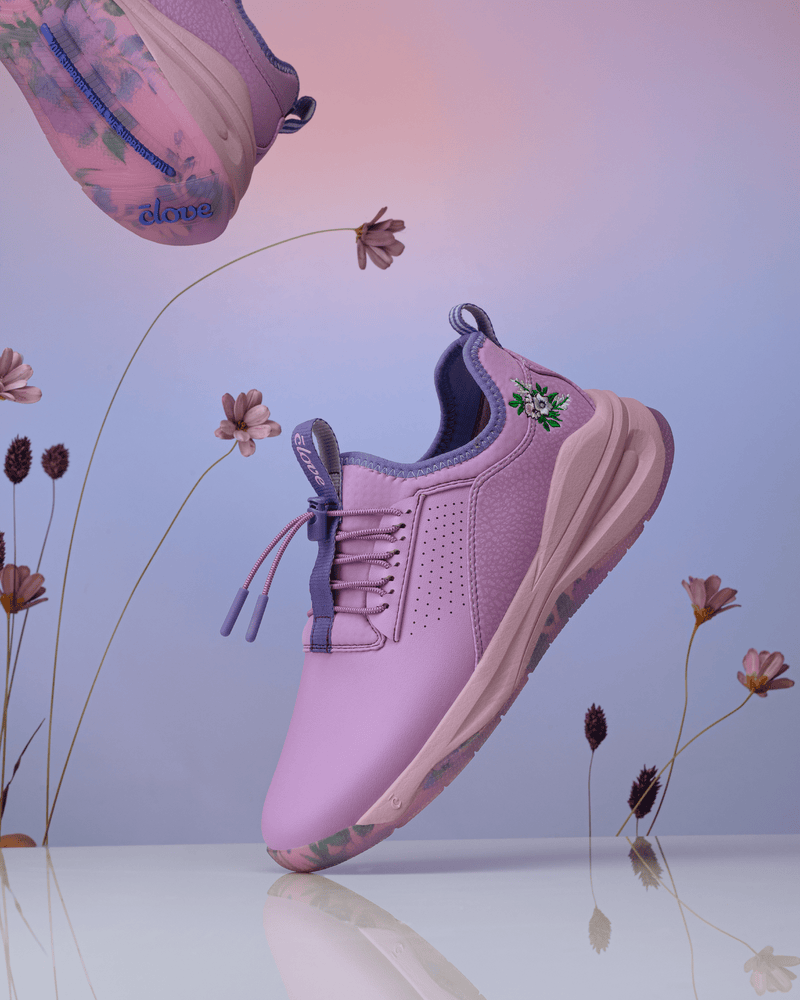 Purple floral deals shoes