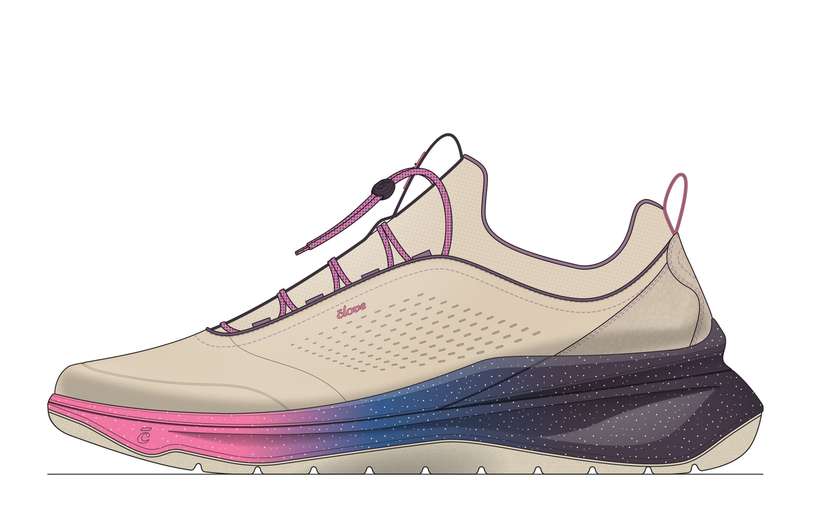 Men's Prima - Cream / Plum / Pink [B2B ONLY]
