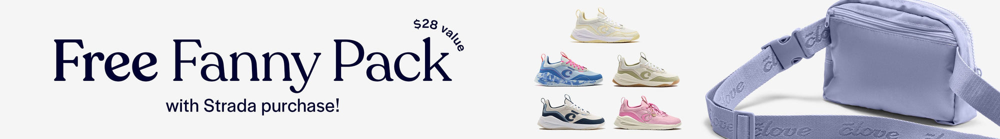 Free fanny pack with purchase of shoes.