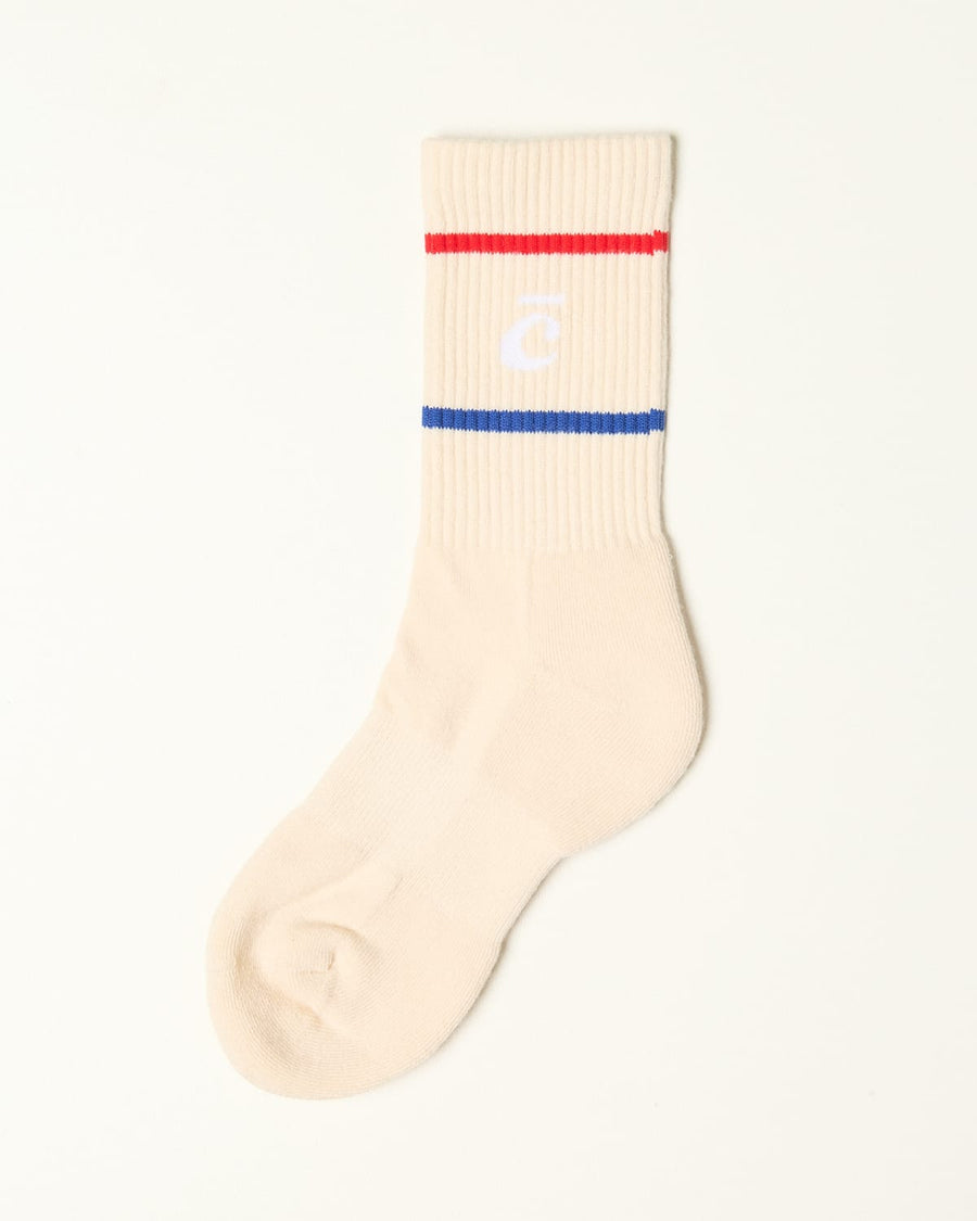 Crew Socks - Vintage Tan / Retro Stripe