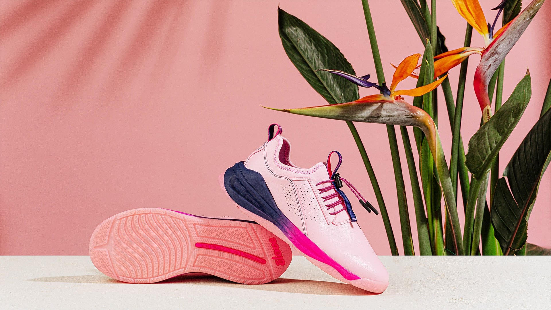 Women's Pink & Navy Nursing Shoes for Healthcare Workers Clove