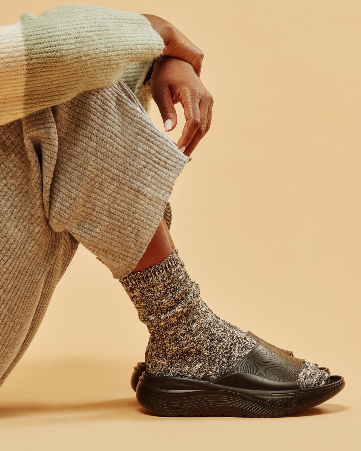 Men's Black Slides | Clove
