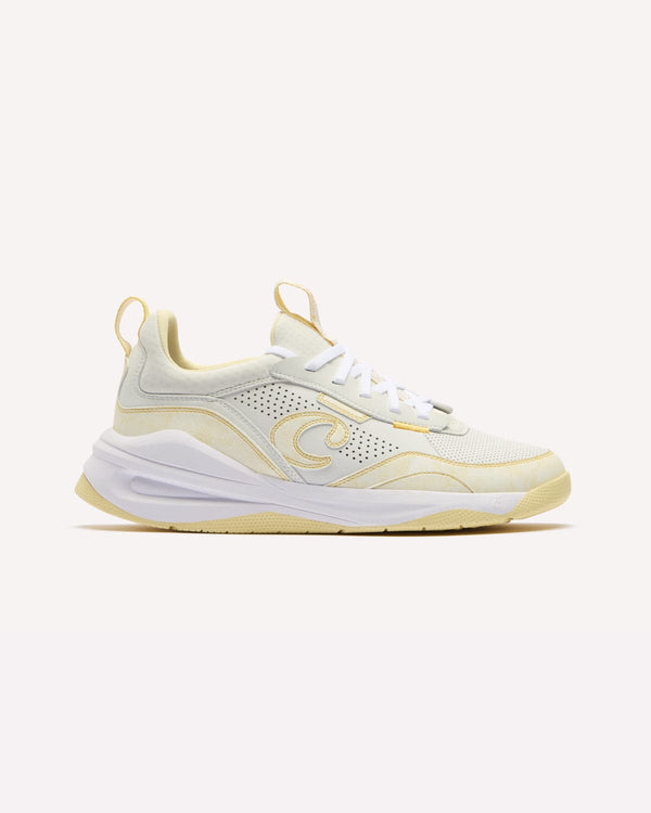 desktop - White and yellow sneaker on a white background