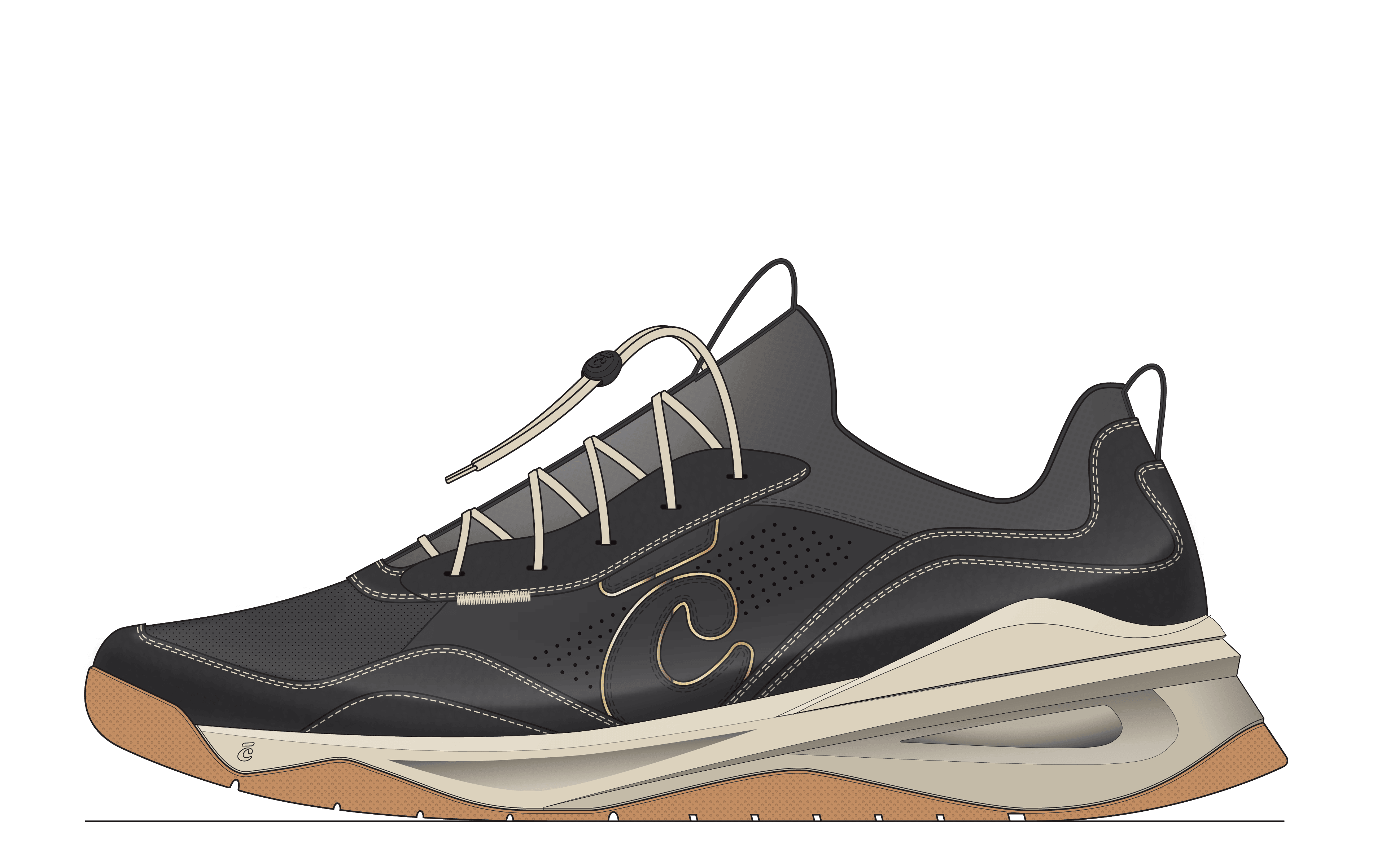 Women's Strada - Vintage Black / Gum [B2B Only]