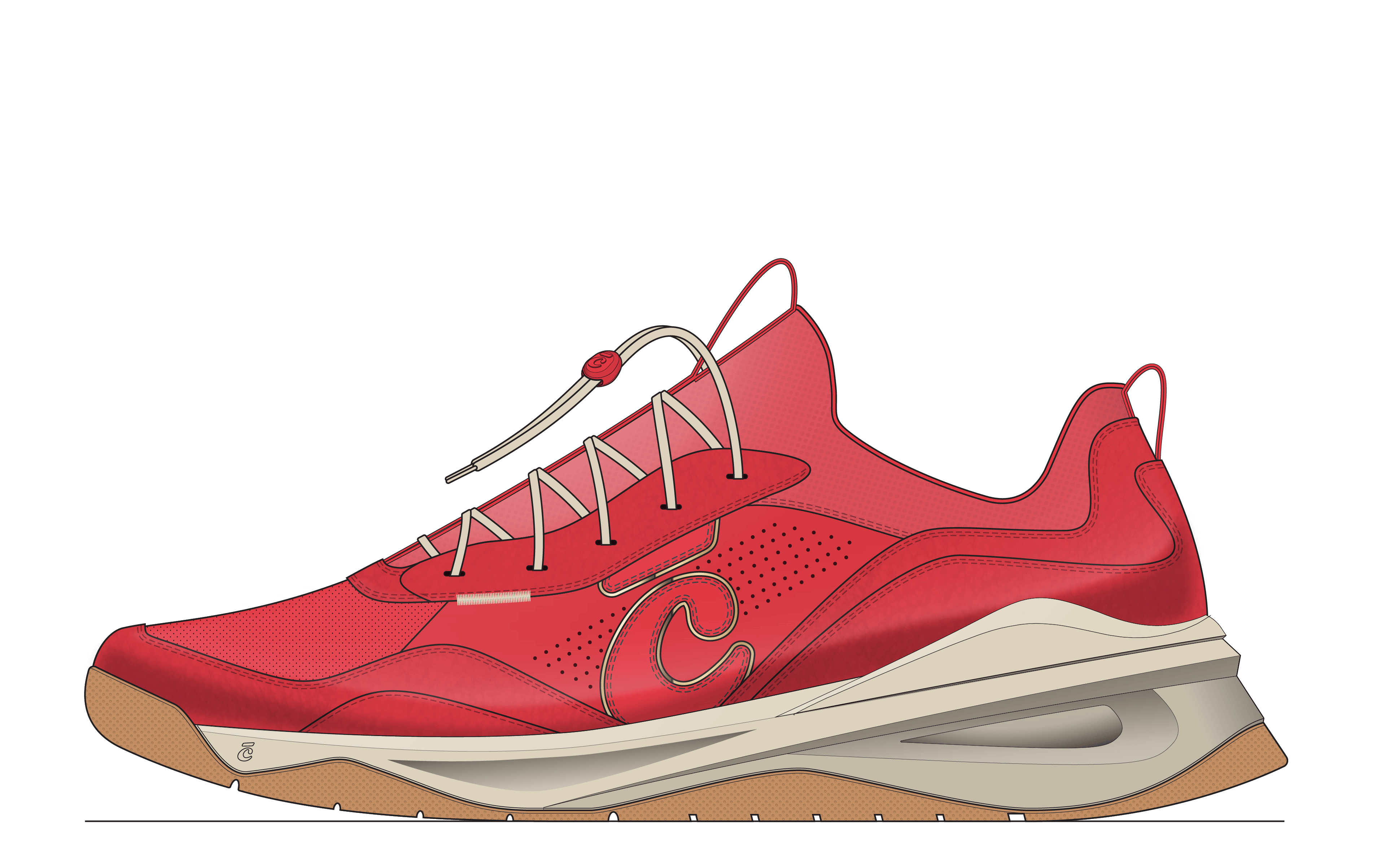 Women's Strada - Vintage Red / Gum [B2B Only]