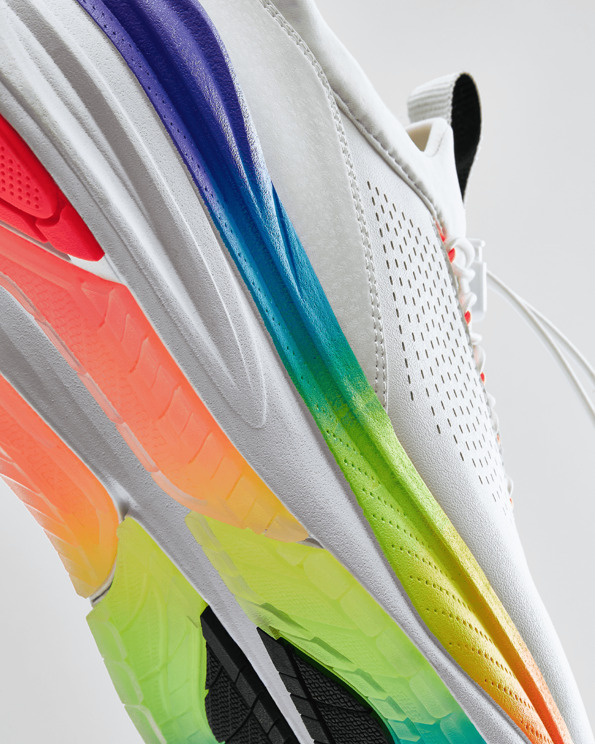 Men's Waterproof White Sneaker with Rainbow Sole | Clove