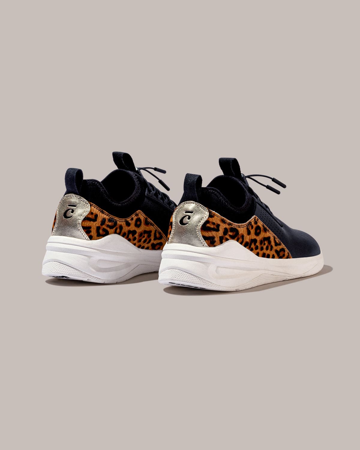Men's Black Animal Print Sneakers for Healthcare | Clove