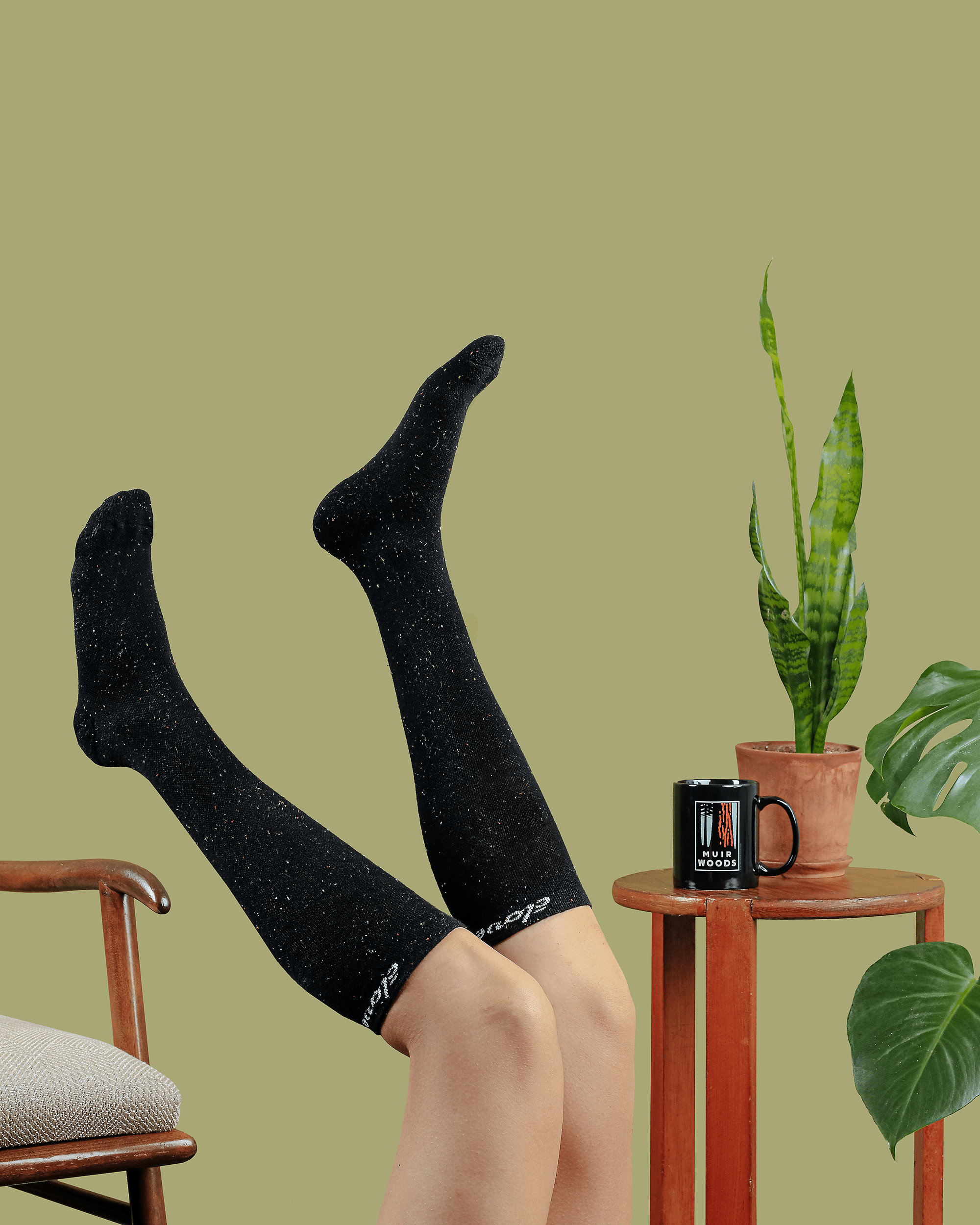 Black Compression Socks for Healthcare Workers Clove