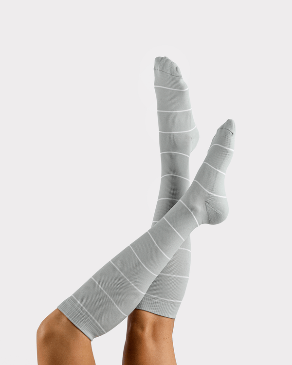 Compression Socks - Grey Stripe