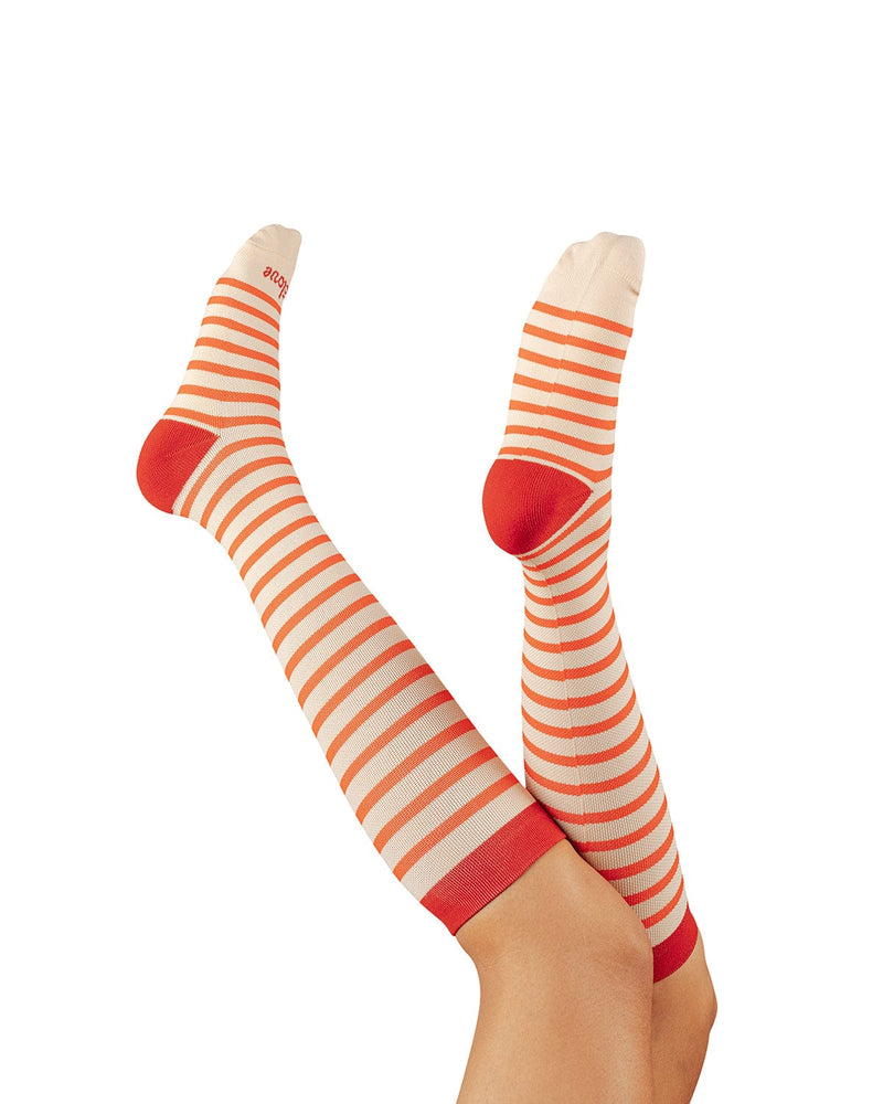 Red & White Compression Socks for Healthcare Workers | Clove
