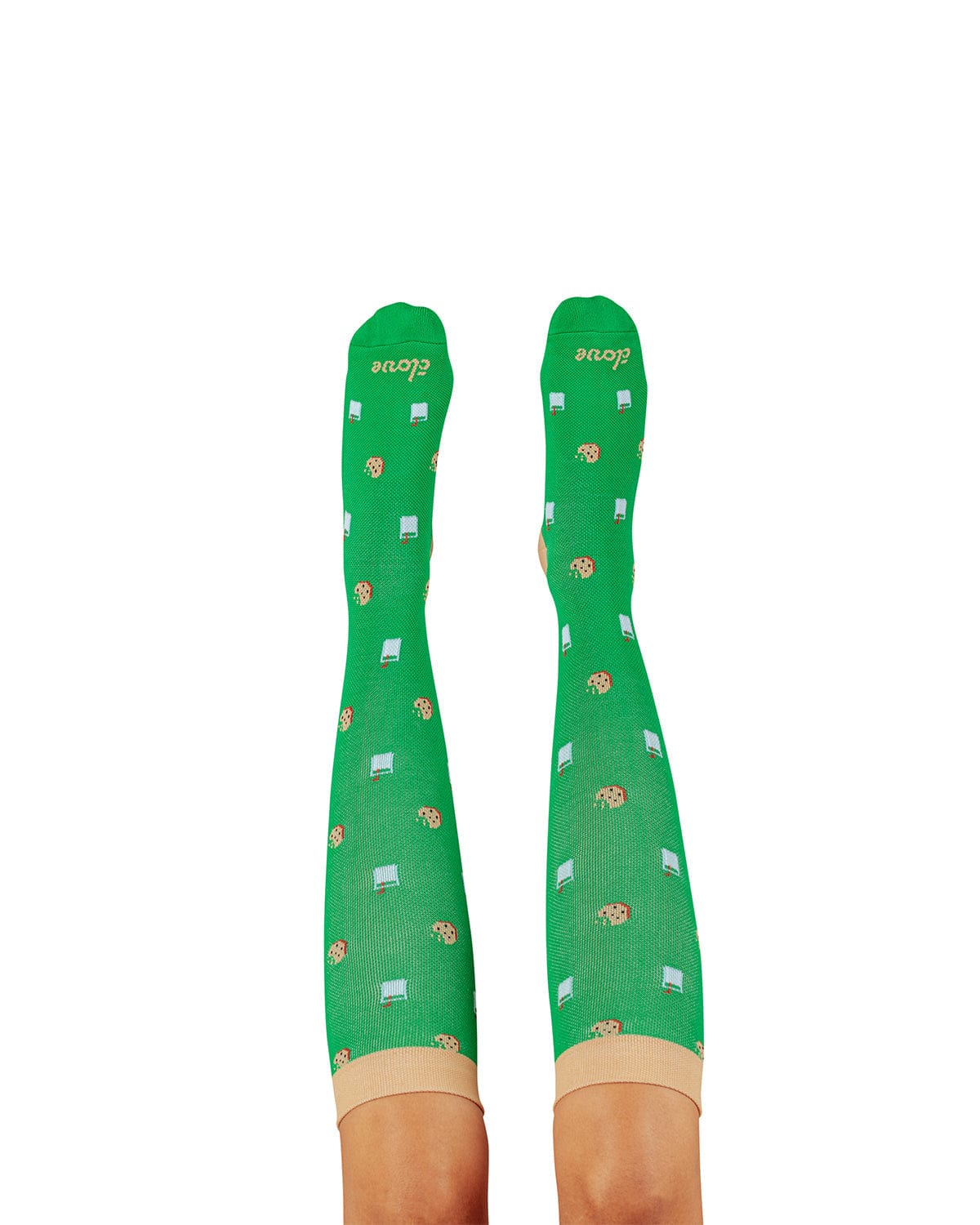Holiday Compression Socks for Healthcare Workers Clove