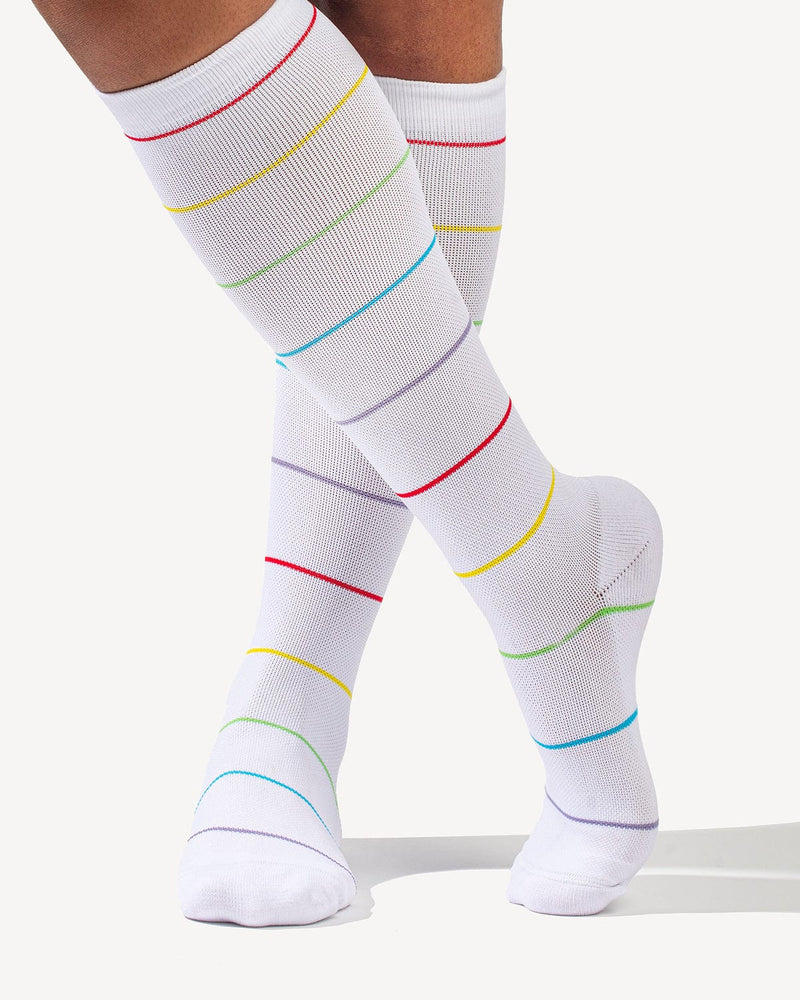 Compression Socks - Rainbow Rings