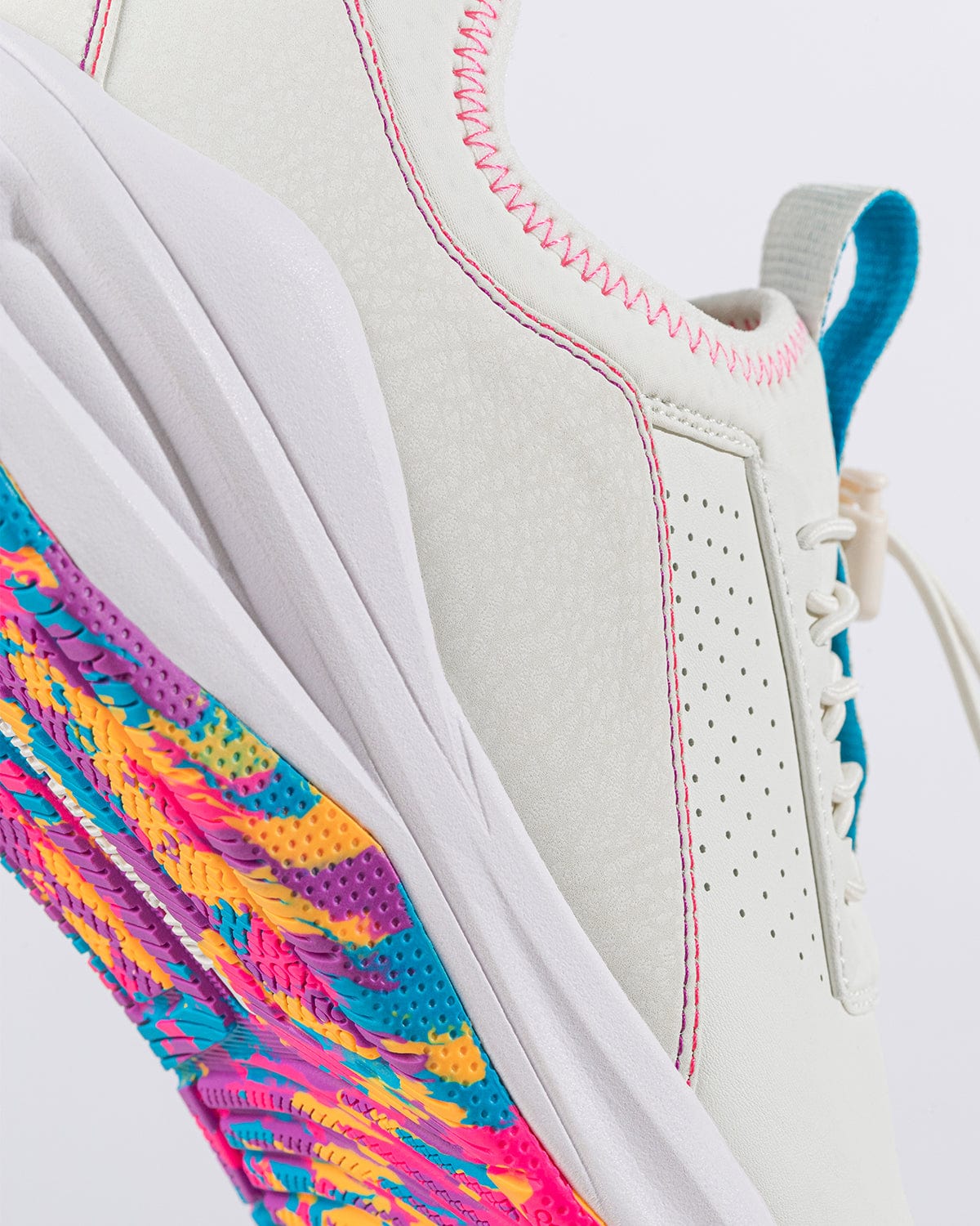 Women's White Shoes with Rainbow Soles Clove